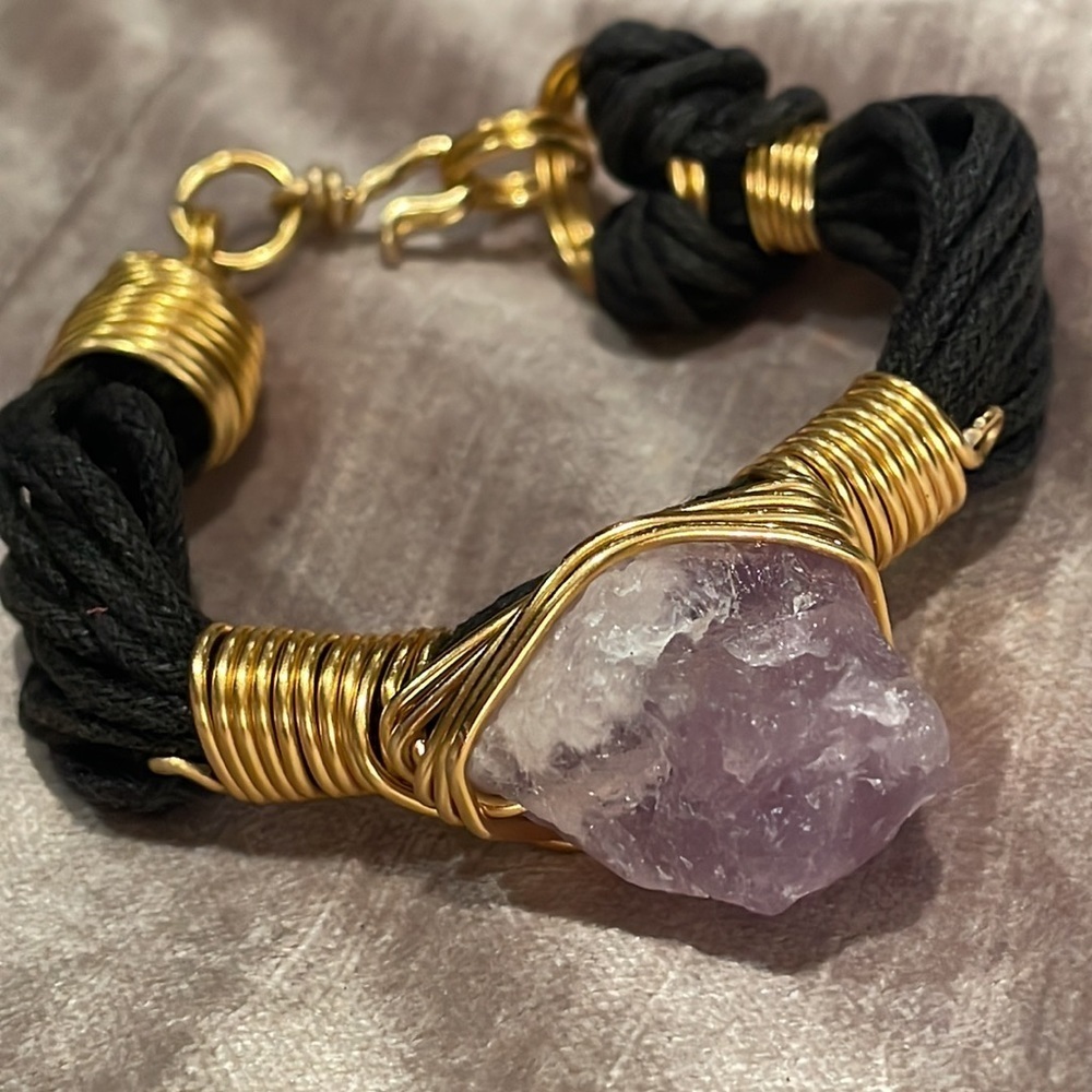 Chunky Amethyst Bracelet size 7.25 - Picture 6 of 6